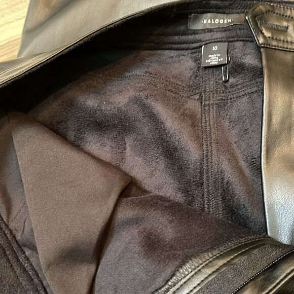 Halogen vegan leather wide leg pants size 10 - Picture 5 of 12
